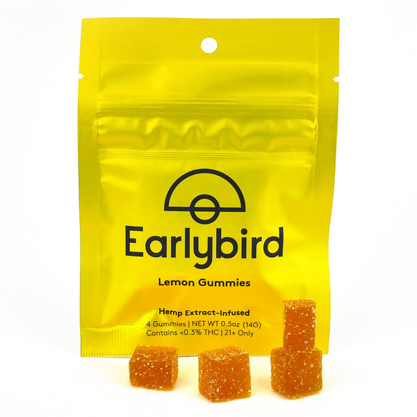 Earlybird CBD - Full Spectrum CBD Gummies - Lemon - 4 Pack 