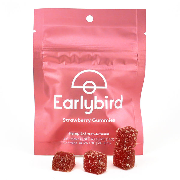 Earlybird CBD - Full Spectrum CBD Gummies - Strawberry - 4 Pack