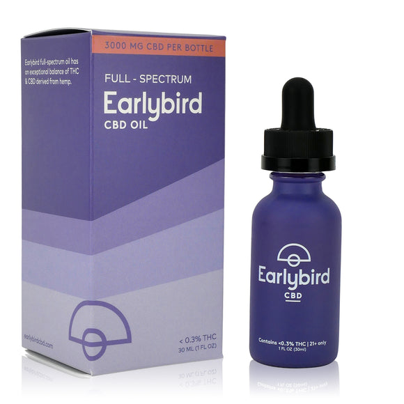 Earlybird CBD Full Spectrum CBD Oil 3000mg 30ml Front