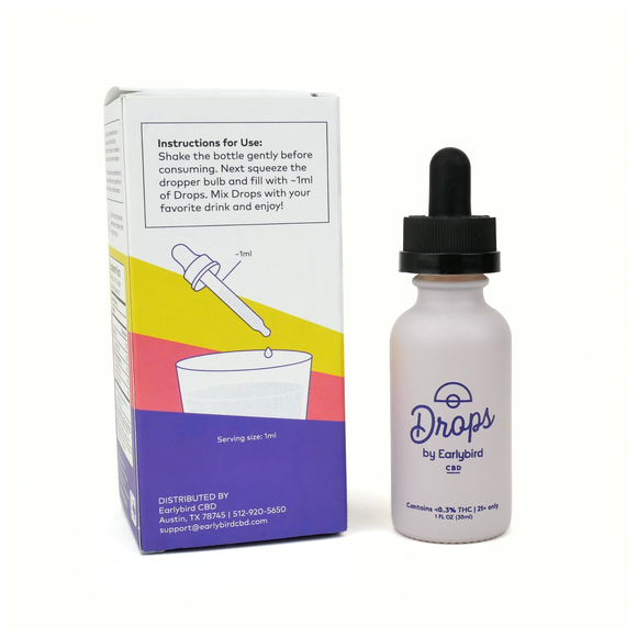 Earlybird CBD Full-Spectrum Drops 30ml Directions
