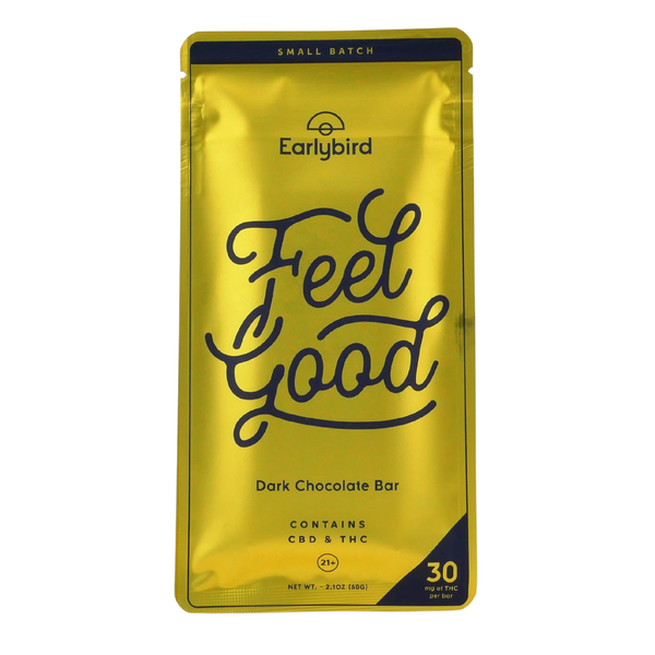 A single Earlybird Dark Chocolate Bar